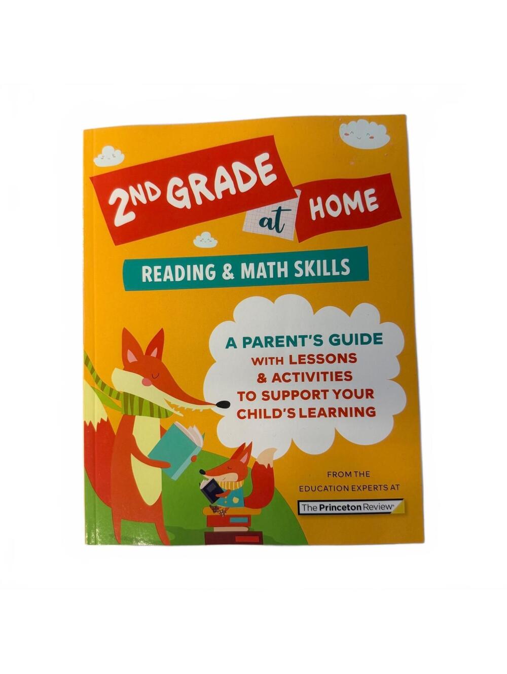 2nd Grade at Home Reading & Math Skills Workbook with Parent Guide NEW